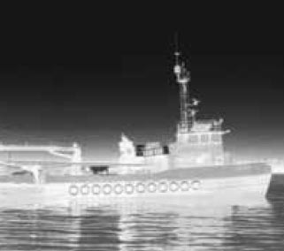 High definition thermal image of a tug